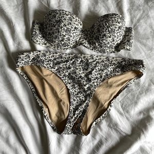 J. Crew floral bikini with underwire 34C